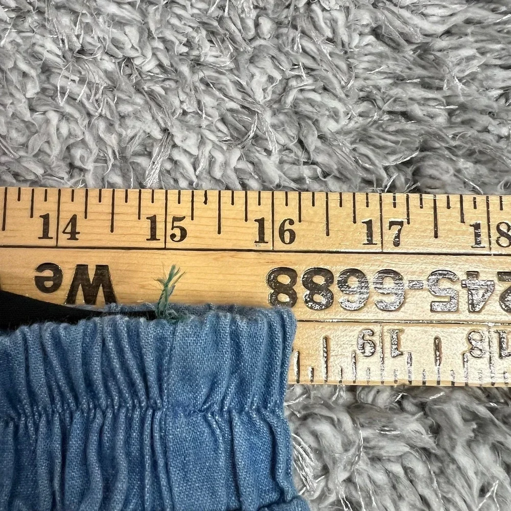 Vtg On The Verge Skirt Womens S Chambray Tiered Prairie Beach Cowgirl Boho USA